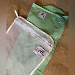 Meadow Green Ollie Swaddle with washer bag